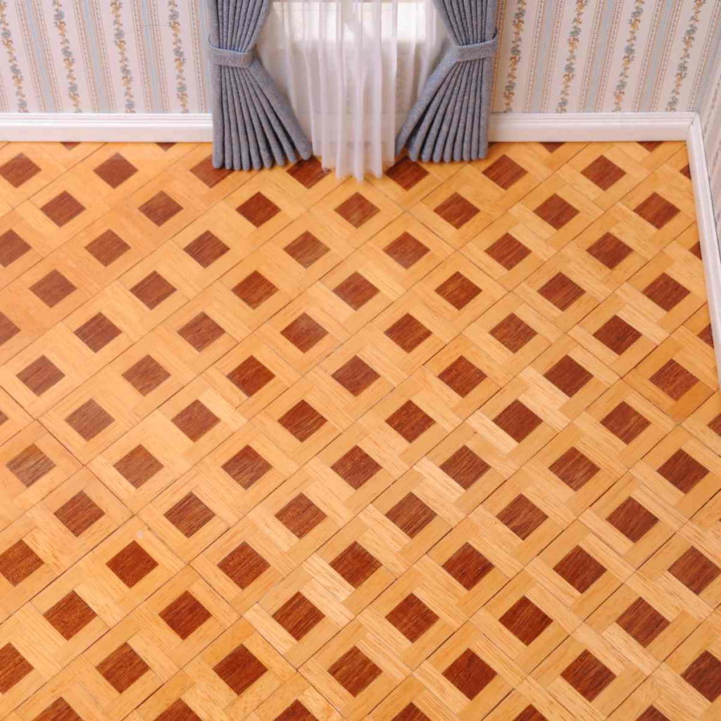 70715　Square pattern parquet floor 寄せ木張りの床・正方形タイプ