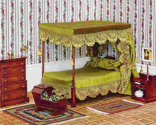 40014 Chippendale canopy bed チッペンデール 天蓋付きのベッド