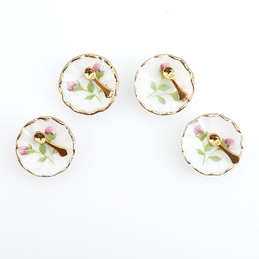 17985　Coffee spoons, gold-plated, 4 pcs　コーヒースプーン4個セット
