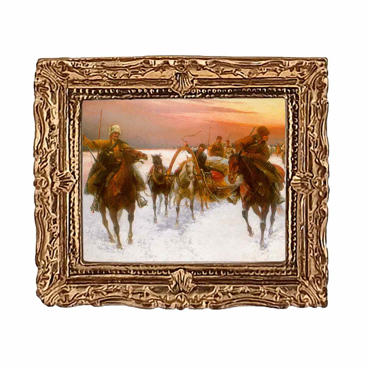 19425 Antique picture frame, 60 x 70 mm, plastic アンティーク額縁
